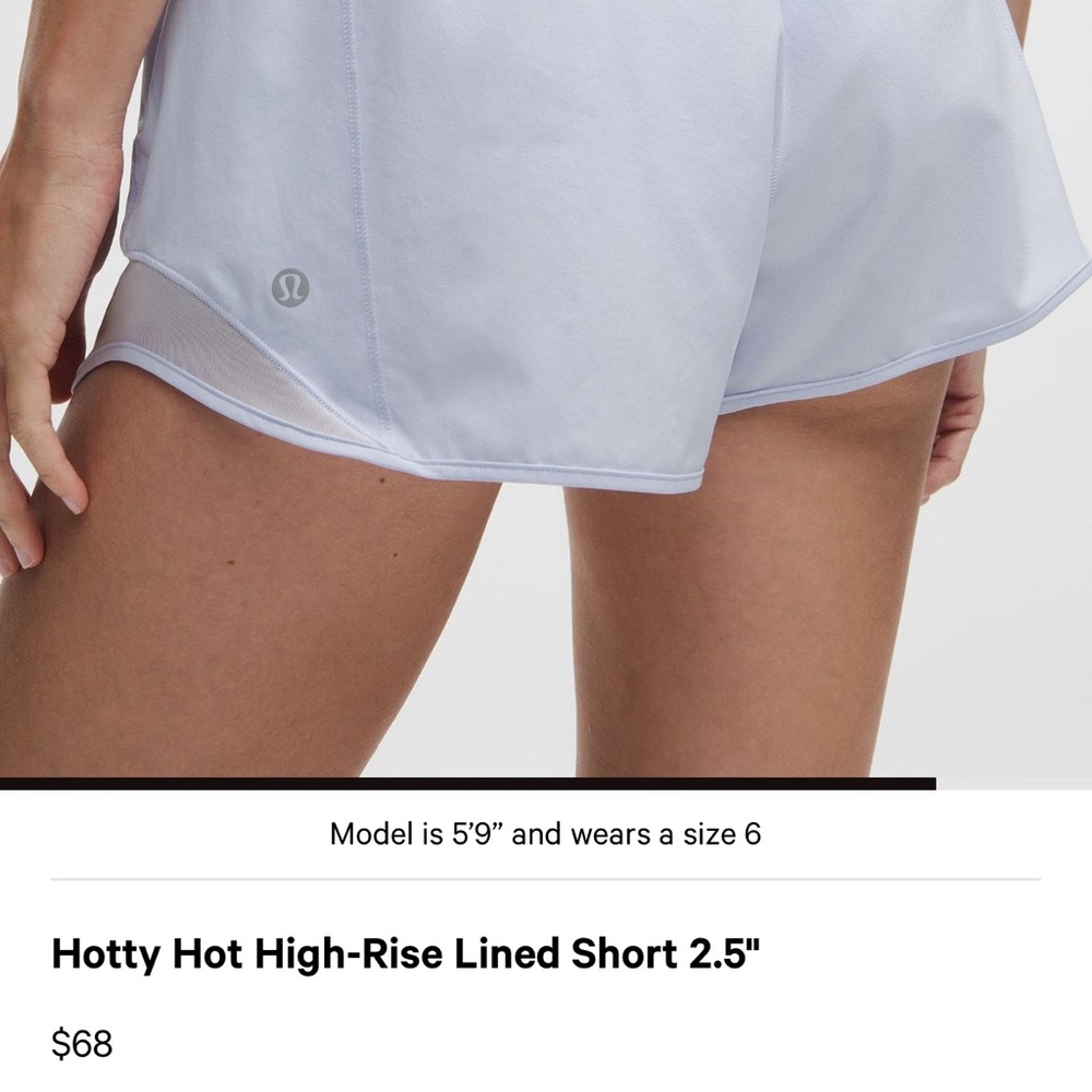 lululemon athletica Women's hotty hot mint green running Athletic Shorts tall - Picture 11 of 15